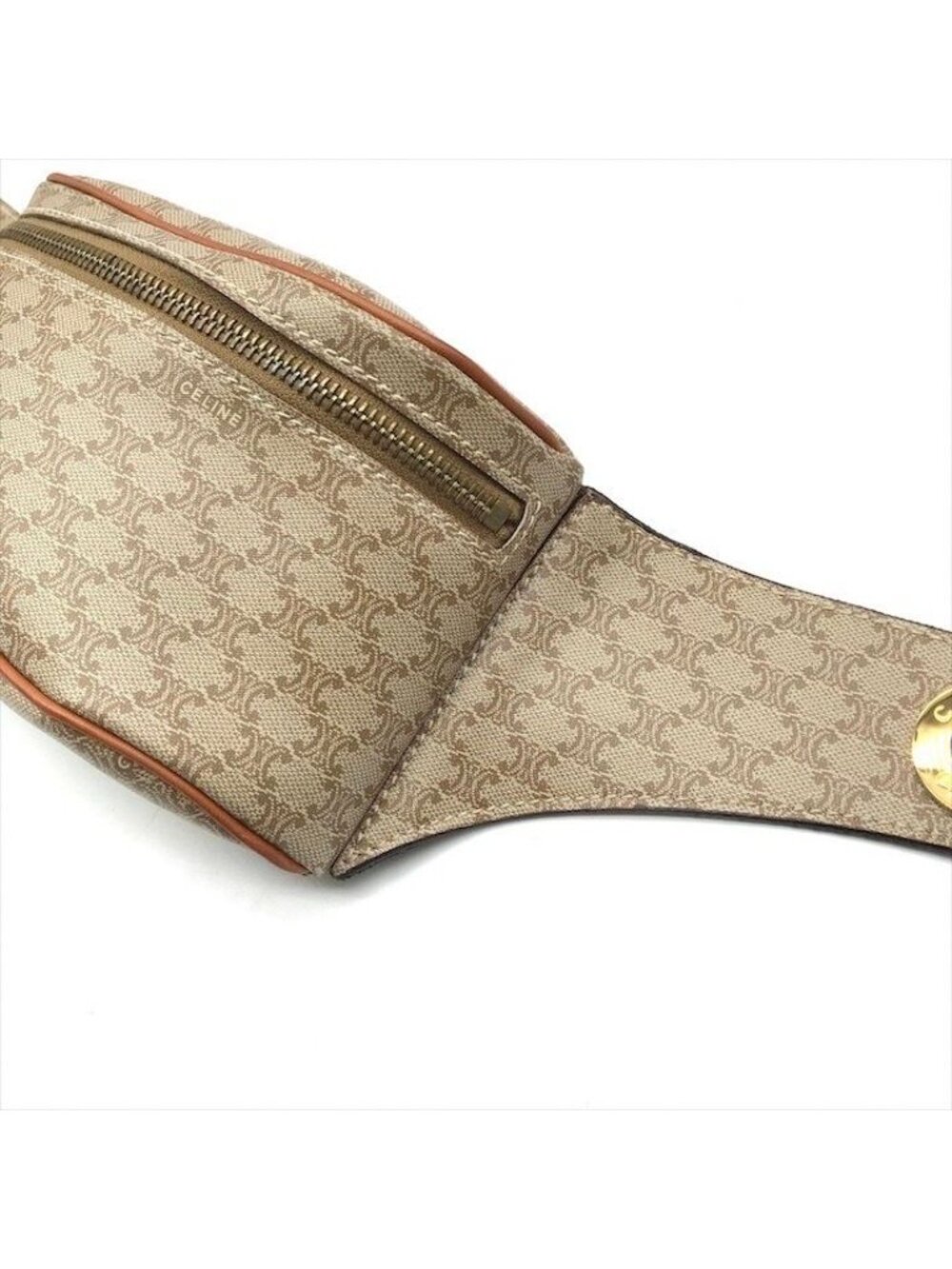 Celine Macadam Triomphe Waist Pouch Belt Bag Beige - Picture 6 of 10